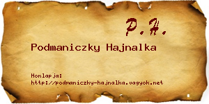 Podmaniczky Hajnalka névjegykártya