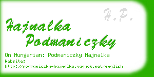 hajnalka podmaniczky business card